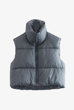Load image into Gallery viewer, Zip-Up Drawstring Puffer Vest
