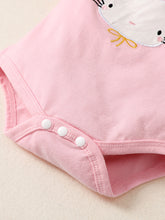 Load image into Gallery viewer, Baby Girl Short Sleeve Bunny Graphic Top and Bow Detail Skirt Set