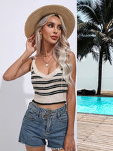 Load image into Gallery viewer, Striped Cropped Knit Tank