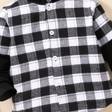Load image into Gallery viewer, Plaid Button-Down Long Sleeve Hoodie