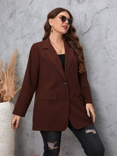 Load image into Gallery viewer, Plus Size Lapel Collar Long Sleeve Blazer