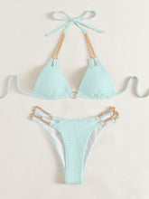 Load image into Gallery viewer, Chain Detail Halter Neck Bikini Set