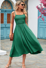 Load image into Gallery viewer, Smocked Spaghetti Strap Midi Dress