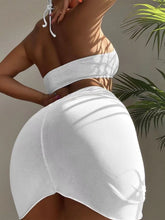 Load image into Gallery viewer, Tied Halter Neck Three-Piece Swim Set