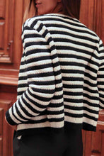 Load image into Gallery viewer, Striped Button Down Cardigan
