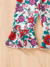 Load image into Gallery viewer, Baby Girl ALOHA Printed Bodysuit and Flare Pants Set