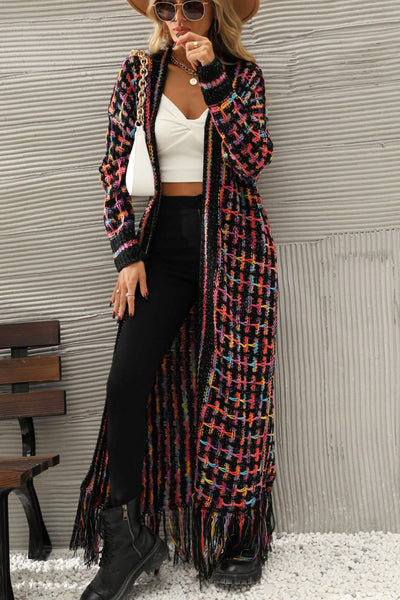 CUFF IT Multicolored Fringe Cardigan