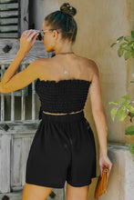 Load image into Gallery viewer, Smocked Frill Trim Tube Top and Shorts Set