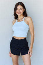 Load image into Gallery viewer, Ninexis Everyday Staple Soft Modal Short Strap Ribbed Tank Top in Blue