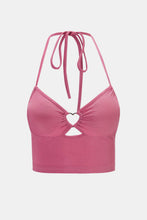 Load image into Gallery viewer, Cropped Cutout Halter Neck Cami