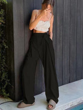 Load image into Gallery viewer, Tied High Waist Wide Leg Pants
