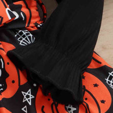 Load image into Gallery viewer, Baby Girl Halloween Theme Bow Front Round Neck Dress