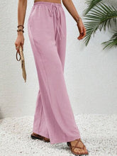 Load image into Gallery viewer, Wide Leg Drawstring Pants