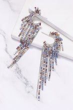 Load image into Gallery viewer, Fringed Rhinestone Zinc Alloy Dangle Earrings
