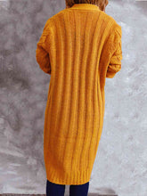 Load image into Gallery viewer, Button Up Cable-Knit Cardigan with Pockets