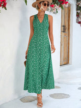 Load image into Gallery viewer, Printed Open Back Sleeveless Maxi Dress