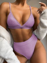 Load image into Gallery viewer, Spaghetti Strap Ribbed Bikini Set