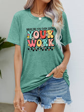 Load image into Gallery viewer, Letter Graphic Short Sleeve T-Shirt