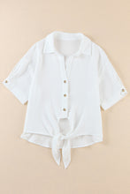 Load image into Gallery viewer, Tie Hem Half Sleeve Shirt