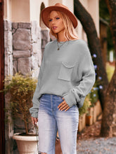 Load image into Gallery viewer, Waffle-Knit Long Sleeve Sweater