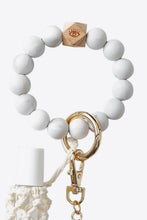Load image into Gallery viewer, Evil Eye Beaded Keychain with Tassel