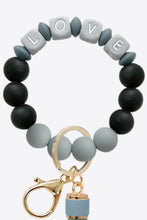 Load image into Gallery viewer, LOVE Beaded Keychain with Tassel