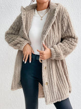 Load image into Gallery viewer, Button Down Hooded Coat