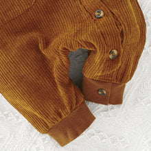 Load image into Gallery viewer, Baby Buttoned Collared Neck Corduroy Jumpsuit