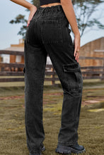 Load image into Gallery viewer, Loose Fit Long Jeans with Pockets