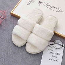 Load image into Gallery viewer, Faux Fur Double Strap Slippers