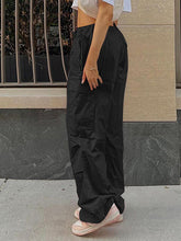Load image into Gallery viewer, Drawstring Waist Cargo Pants