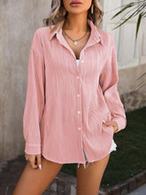 Load image into Gallery viewer, Button Up Dropped Shoulder Shirt