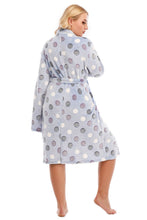 Load image into Gallery viewer, Plus Size Printed Tie Waist Robe with Pocket