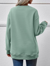 Load image into Gallery viewer, Round Neck Graphic Long Sleeve Sweatshirt