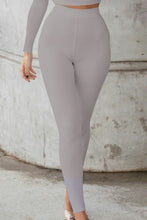 Load image into Gallery viewer, Mock Neck Long Sleeve Top and High Waist Pants Set
