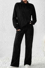 Load image into Gallery viewer, Ribbed Long Sleeve Top and Pants Set