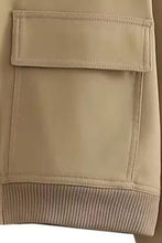 Load image into Gallery viewer, Snap Down Baseball Collar Long Sleeve Jacket
