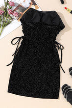 Load image into Gallery viewer, Sequin Lace-Up Mini Dress