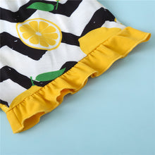 Load image into Gallery viewer, Baby Girl Summer Graphic Cami and Lemon Print Shorts Set