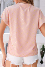 Load image into Gallery viewer, Printed Notched Short Sleeve Blouse