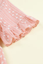 Load image into Gallery viewer, Embroidered Tassel Flounce Sleeve Babydoll Blouse