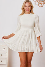 Load image into Gallery viewer, Frill Balloon Sleeve Ruffle Hem Mini Dress