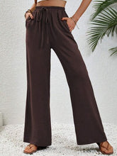 Load image into Gallery viewer, Wide Leg Drawstring Pants