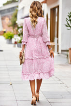 Load image into Gallery viewer, Leopard Surplice Tie Belt Slit Dress