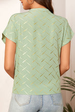 Load image into Gallery viewer, Printed Notched Short Sleeve Blouse