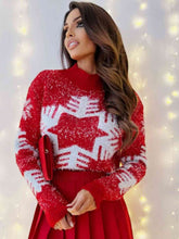 Load image into Gallery viewer, Snowflake Print Sweater