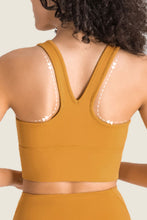 Load image into Gallery viewer, Gathered Detail Halter Neck Sports Bra