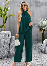 Load image into Gallery viewer, Halter Neck Top and Straight Leg Pants Set