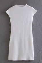Load image into Gallery viewer, Round Neck Capped Sleeve Dress