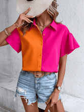 Load image into Gallery viewer, Contrast Short Sleeve Shirt
